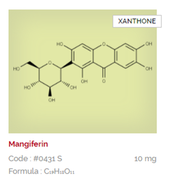 Mangifern Xanthone Botanical reference Materials
